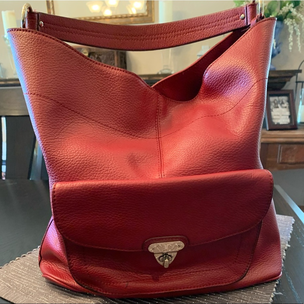 Red leather Banana Republic Shoulder Bag